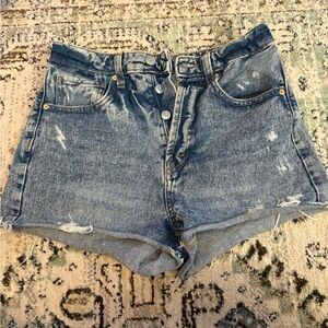 Wild Fable High Waist Blue Cut-Off Shorts